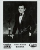 Casey Kasem signed promo black & white photo 10x8 Inch. Was an American disc jockey, actor and radio