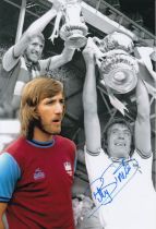 Autographed BILLY BONDS 12 x 8 Photo : Colorized, depicting a montage of images relating to