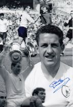 Autographed DAVE MACKAY 12 x 8 Photo : Colorized, depicting a montage of images relating to