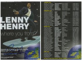 Lenny Henry signed. Where you from? Flyer. January-April 20007 Tour Dates. Is a British actor,