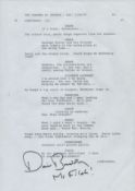 David Bradley signed script page from Harry Potter and The Chamber of Secrets. Good condition. All