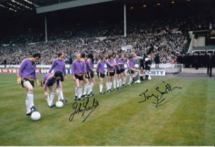 Autographed NEWCASTLE UNITED 12 x 8 Photo : Col, depicting a superb image showing Newcastle United