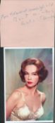 Leslie Caron signed album page with unsigned 6x4inch colour photo. Dedicated. Good condition. All