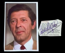 Edwin Richfield Signed theatre bio cutout with colour photo. Photo measures 4x6" appx. Good