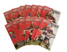 Football Manchester United, United Review season 1997-1998 programme collection. 13 in collection