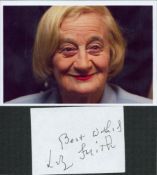 Liz Smith clipped signature with unsigned 6x4inch colour photo. Good condition. All autographs