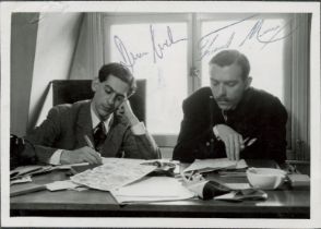 Frank Muir and Denis Norden signed 6x4inch black and white photo. Good condition. All autographs