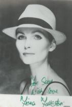 Fiona Fullerton signed 6x4 inch black and white photo dedicated. Good condition. All autographs come