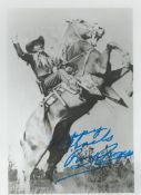 Roy Rogers signed 7x5 inch black and white photo. Good condition. All autographs come with a