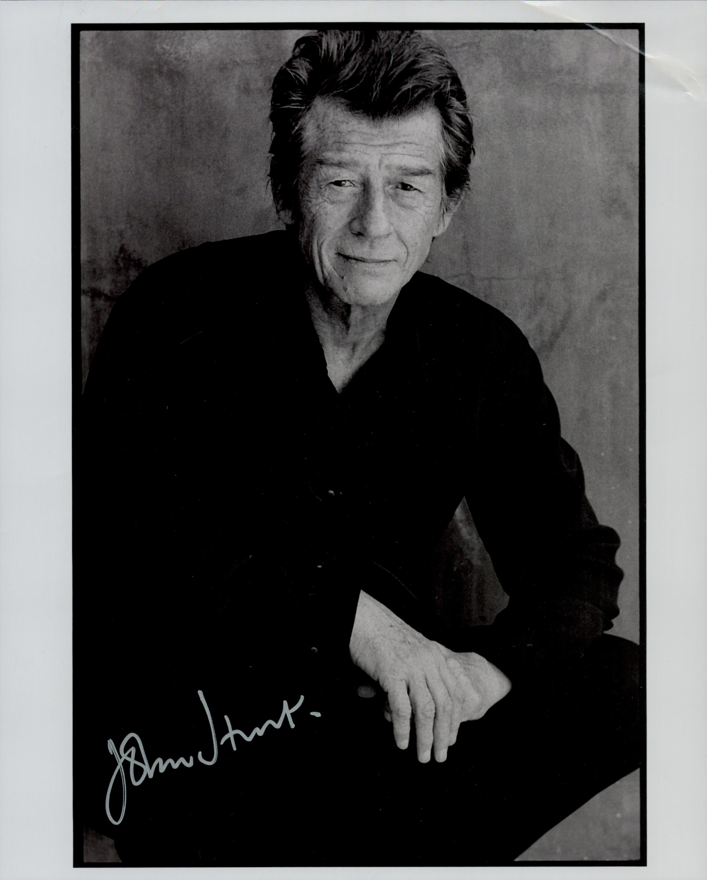 John Hurt signed 10x8 inch black and white photo. Good condition. All autographs come with a