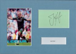 Joe Hart framed signature piece with colour photo. Measures 12"x8" appx. Good condition. All