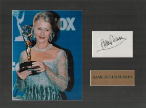 Dame Helen Mirren 16x12 mounted signature piece includes signed white card and stunning colour