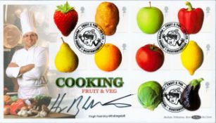 Hugh Fearnley- Whiitingstall signed Cooking Fruit and Veg FDC Pepper Arden Northallerton 25th