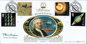 Professor David Williams signed Millennium Countdown Scientists FDC Grantham 3rd August 1999. Good