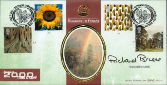 Richard Briers signed Millennium Forest FDC Glasgow 1st August 2000. Good condition. All