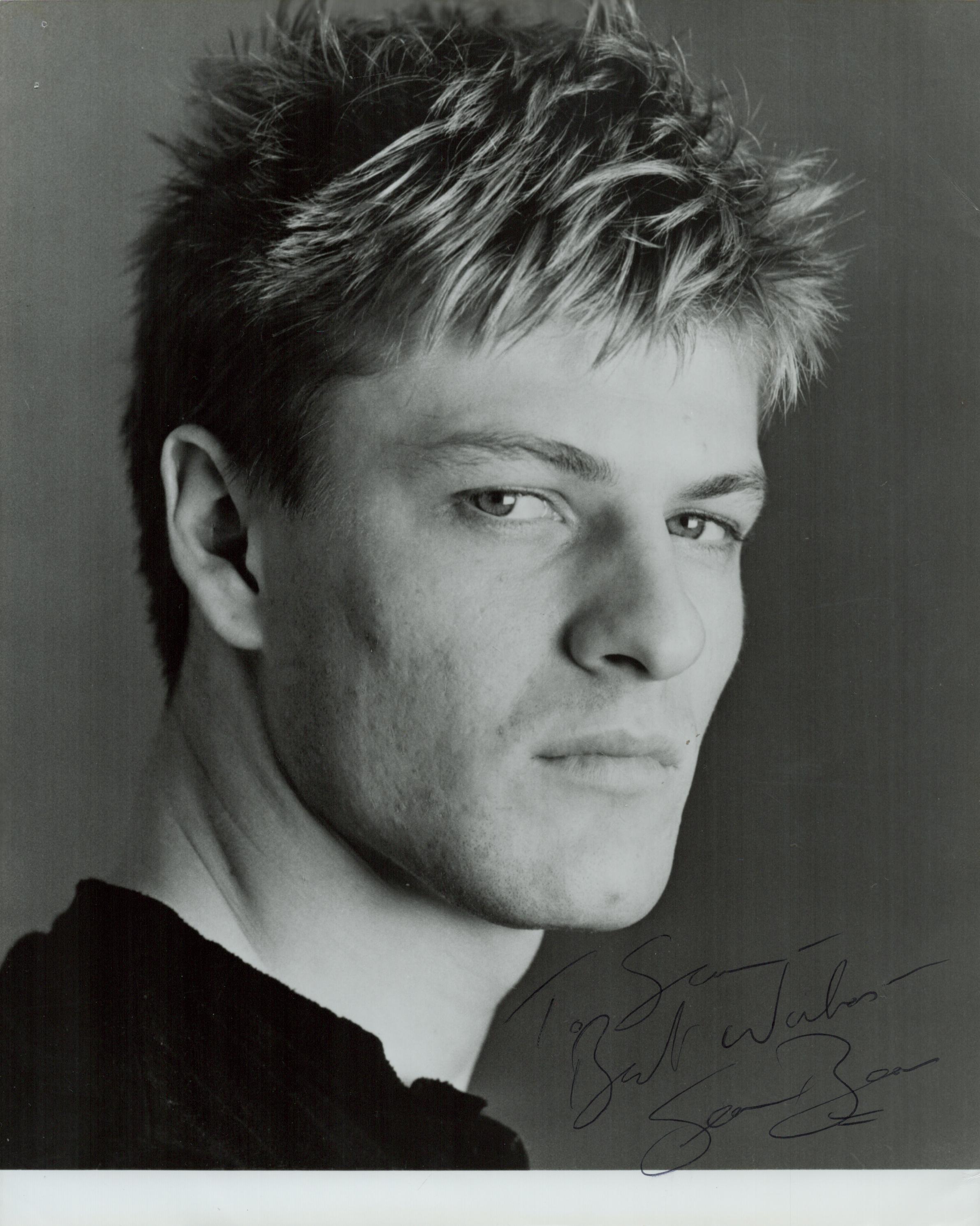 Sean Bean signed 10x8 inch black and white vintage photo. Good condition. All autographs come with a