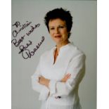 Julie Walters signed 10x8 inch colour photo dedicated. Good condition. All autographs come with a