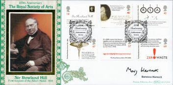 Baroness Warnock signed Royal Society of Arts 250th Anniversary FDC Kidderminster 10th August