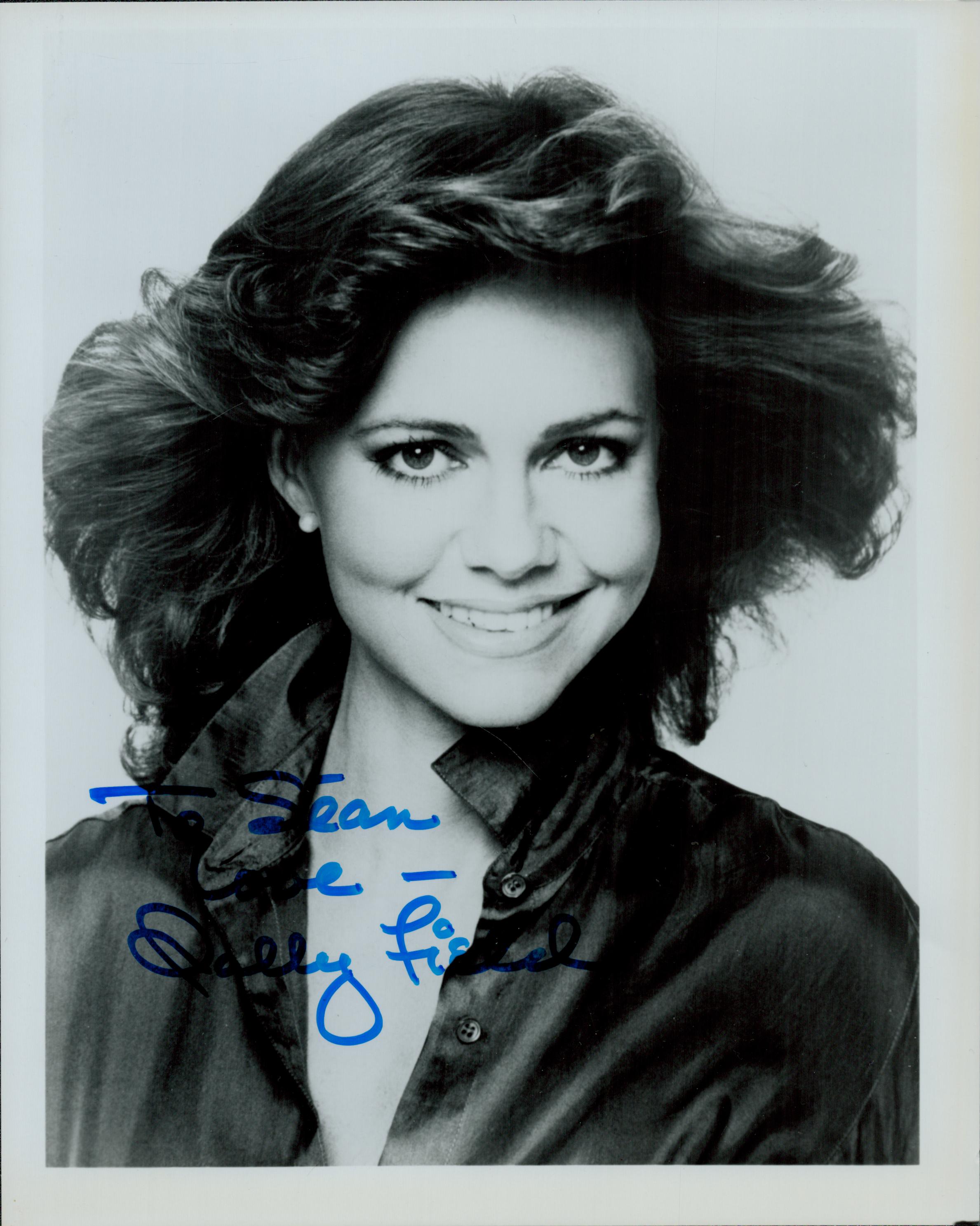 Sally Field signed 10x8 inch black and white photo. Good condition. All autographs come with a