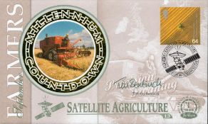 Timothy Bentinck signed Farmers Millenium Countdown Satellite Agriculture FDC Cirencester 7th