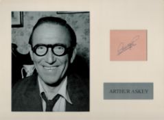 Arthur Askey 16x12 inch mounted signature piece includes signed album page and vintage black and