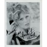 Rachel Hunter signed 10x8 inch black and white photo dedicated. Good condition. All autographs