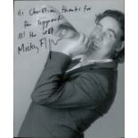 Micky Flanagan signed 10x8 inch black and white photo dedicated. Good condition. All autographs come