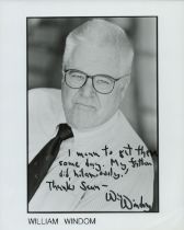 William Windom signed 10x8 inch black and white photo. Good condition. All autographs come with a