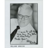 William Windom signed 10x8 inch black and white photo. Good condition. All autographs come with a