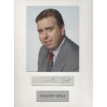 Timothy Spall 16x12 inch mounted signature piece includes signed page and colour photo. Good