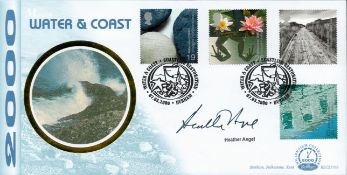 Heather Angel signed Water and Coast FDC Durham 7th March 2000. Good condition. All autographs