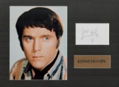 Kenneth Cope 16x12 inch mounted signature piece includes signed white card and colour photo. Good