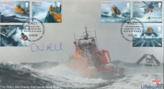 Donald Macleod signed RNLI FDC. 13/3/08 Isle of Barra postmark. Good condition. All autographs