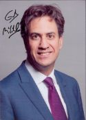 Ed Miliband signed colour photo. Ed Miliband was the leader of the labour party between 2010 and