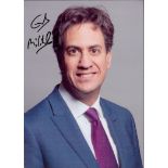 Ed Miliband signed colour photo. Ed Miliband was the leader of the labour party between 2010 and