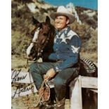 Gene Autry signed 10x8 inch colour photo. Good condition. All autographs come with a Certificate