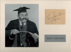 Jimmy Edwards 16x12 inch mounted signature piece includes signed album page and vintage black and