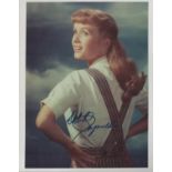 Debbie Reynolds vintage signed colour photo 10x8 Inch. Was an American actress, singer, and