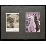 Ginger Rogers signed 16x12 overall size frame with 2 photos inside 1 signed of Rogers and then