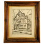 Original SJ Heady Artwork Showing The Old Pump House, George Street, Hastings. Housed in