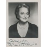 Olivia de Havilland DBE signed vintage black & white photo Approx. 5x4 Inch. Was a British and