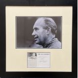 Football Sir Alf Ramsey 20x20 mounted and framed signature piece includes signed page and superb