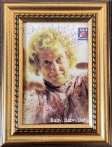 Noddy Holder signed colour photo. Dedicated. Framed to approx. size 7x5 inch. Good condition. All