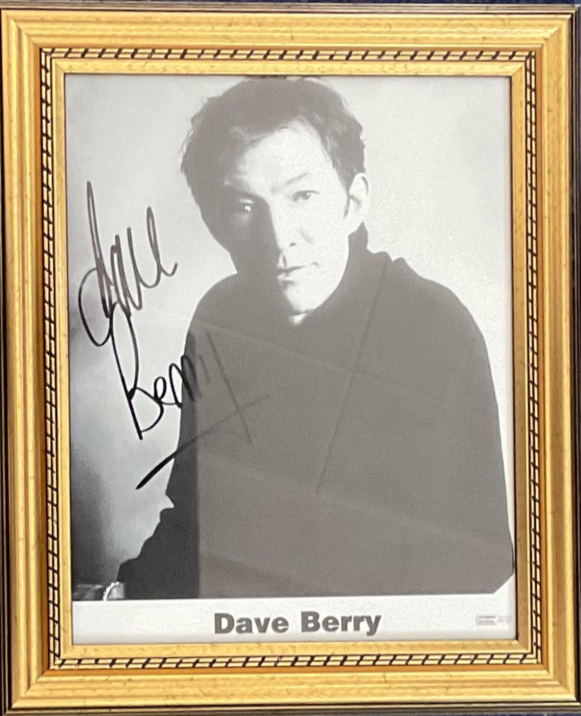 Dave Berry signed black and white photo in frame to approx. size 12x10inch. Good condition. All