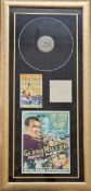 Louis Armstrong 34x16 mounted and framed signature piece includes signed album page, vintage