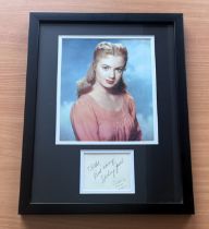 Shirley Jones colour photo mounted signed and framed with signature below photo. Measures 13"x17"