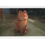 Jim Davis signed colour photo 'Garfield'. Is an American cartoonist, screenwriter, and producer.