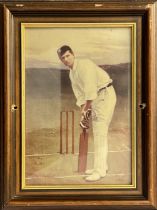 Cricket 11x8 inch overall framed and mounted colour print taken from Geoff Boycott own collection.