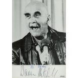 Warren Mitchell signed black & white photo 6x4Inch. Dedicated. Was a British actor. He was a BAFTA