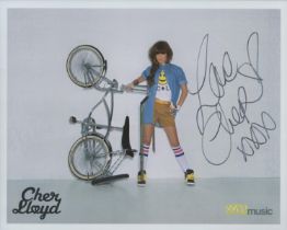 Cher Lloyd signed 10x8 inch colour promo photo. Good Condition. All autographs come with a